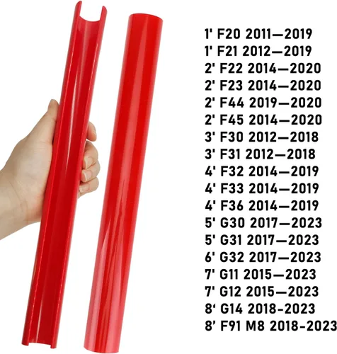 Miniatura 3 de Jaronx Compatible con Insertos y Molduras de Rejilla BMW para Series 1 2 3 4 5 6 7, F20 F22 F30 F32 G30 G32 G11 G12, Compatible con Cubiertas Rojo