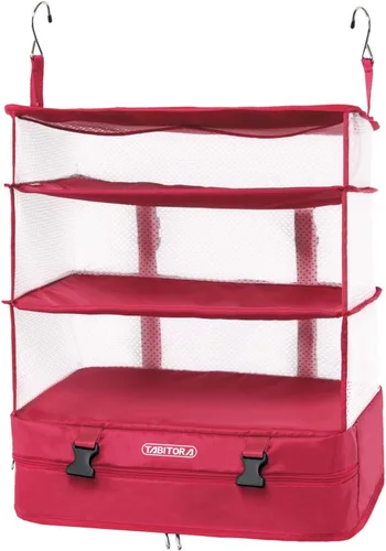 Miniatura 98 de TABITORA - Estantería portátil y plegable de gran capacidad con ganchos para colgar, ideal como almacenamiento para viajes