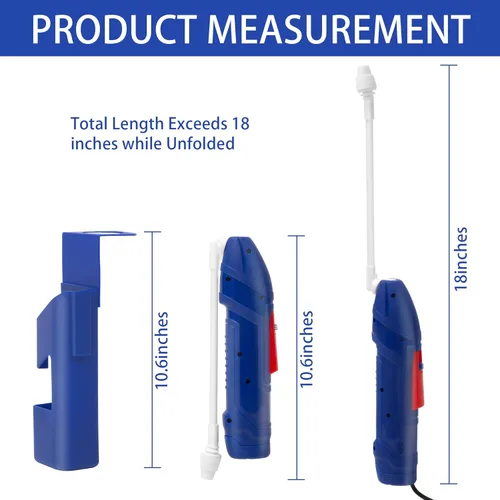 Miniatura 4 de Pulverizador de batería con funda, pulverizador plegable multiusos que se fija fácilmente a la mayoría de jarras de galón para jardinería, césped