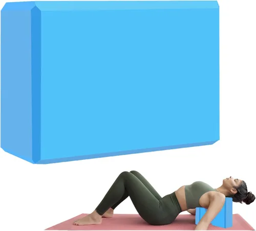 Miniatura 14 de Bloque de yoga – Espuma EVA de soporte sin látex – Superficie suave antideslizante con bordes biselados para yoga, pilates, meditación – Accesorios