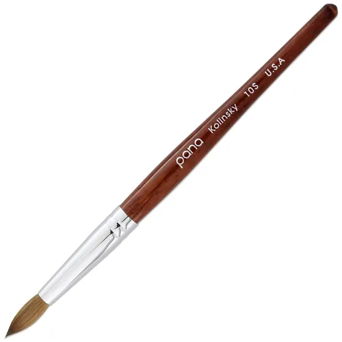 Miniatura 15 de PANA Pure Kolinsky Cepillo de uñas acrílico con mango de madera - forma redonda Púrpura