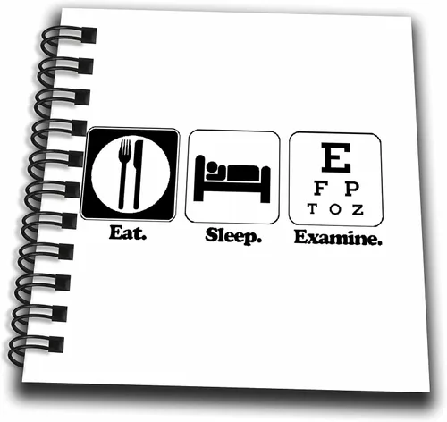 dooni diseños Funny Eat Sleep Road Sign Aficiones diseños – Funny Hobby estilo de vida diseño Eat Sleep examinar Eye Doctor diseño de ocupación –