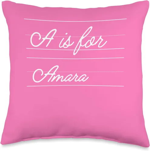 Miniatura 5 de Name Amara Classroom Daughter Custom School Kids Almohada personalizada A is for Amara Name Student Kindergarten, 18 x 18 pulgadas, multicolor
