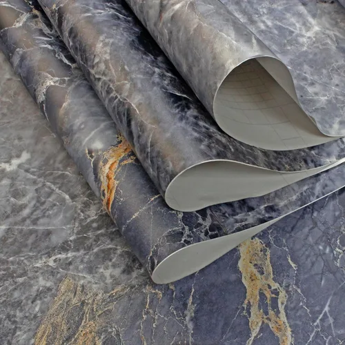 Miniatura 7 de Papel de Contacto de Mármol para Cubrir Encimeras - 12"x197" Azul Mate Despegar y Pegar Papel Tapiz - Rollo de Película de Vinilo de Granito Grueso
