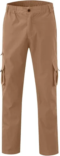 Miniatura 3 de lulshou Pantalones cargo casuales para hombre, pantalones de senderismo, pantalones deportivos de entrenamiento para hombre, ajuste holgado