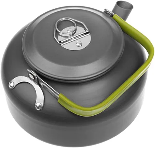 Miniatura 4 de LIXADA Hervidor de camping 0.8L/1.2L/1.6L para agua hirviendo, tetera de té tetera de aleación de aluminio con mango de silicona bolsa de transporte
