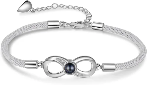 Pulsera personalizada con imagen en el interior, pulsera de proyección de fotos personalizada para parejas, esposa, marido, novia, novio