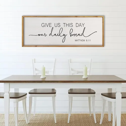 Miniatura 9 de comurdyo Arte de Pared Inspiracional Cristiano I Can Do All Things Through Christ Letrero 16×6 Pulgadas Filipenses 4:13 Placa de Versículo Bíblico