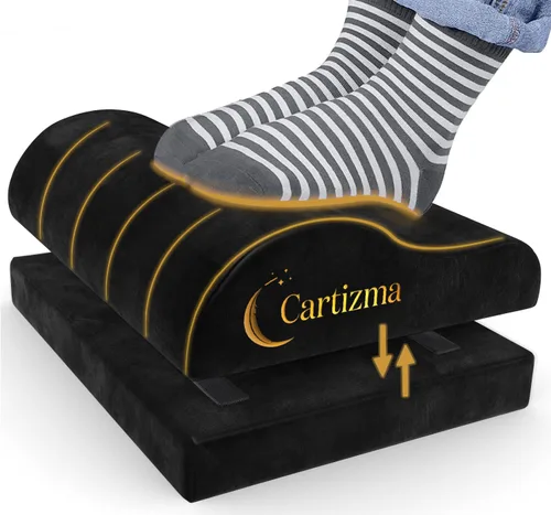 Reposapiés para debajo del escritorio en el trabajo, reposapiés ergonómico para aliviar el dolor con fundas lavables, reposapiés antideslizante
