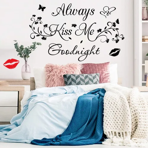 Miniatura 5 de Aeways Kiss Me Goodnight - Calcomanías de pared para decoración del hogar