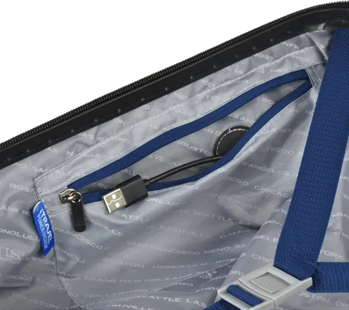 Miniatura 8 de U.S. Traveler Boren - Maleta de viaje de policarbonato resistente con 8 ruedas giratorias, asa de aluminio
