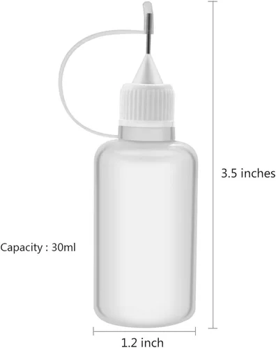 Miniatura 3 de bantoye 10 pcs punta de aguja aplicador de pegamento Botella Bricolaje Quilling Herramienta punta de precisión pegamento plástico líquido Dropper