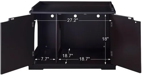 Miniatura 6 de unipaws Muebles Gabinete para Caja de Arena de Gatos, Baño para Gatos, Cubierta de Caja de Arena Oculta, Gabinete para Gato Grande, Cajas de Arena