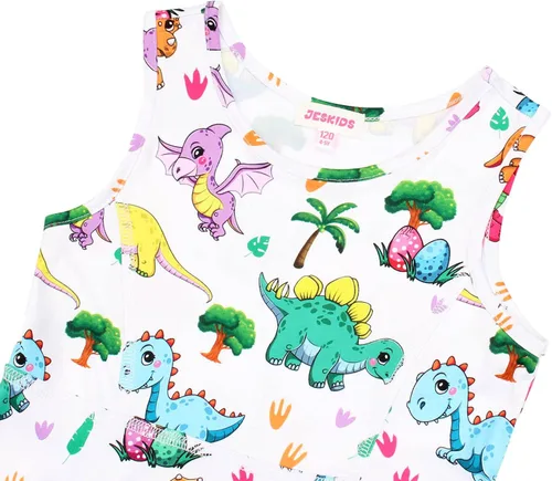 Miniatura 4 de Jeskids - Vestido de unicornio sin mangas para niñas.