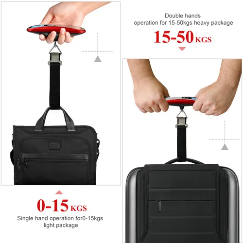 Miniatura 4 de MYCARBON Báscula de equipaje digital colgante para equipaje, báscula de peso portátil de viaje, báscula de pesaje de maleta con pantalla LCD