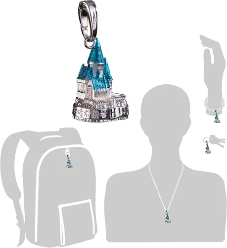 Miniatura 2 de The Noble Collection Lumos Harry Potter Charm No. 3 - Castillo de Hogwarts (chapado en plata)