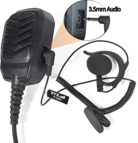 Miniatura 3 de HYS Auricular único con cable de 0.138 in para escuchar, auricular táctico, aplicación de la ley, guardaespaldas, seguridad, kit de auriculares