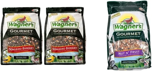 Miniatura 8 de Wagner's 82042 Songbird Banquet - Alimento para pájaros silvestres, bolsa de 5 libras y 62067 Deluxe Treat Blend Alimento para pájaros silvestres, 4