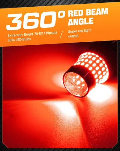 Miniatura 11 de 1156 Bombillas LED Ámbar Amarilla Luz de Señal de Giro 400% de Brillo 1141 1003 7506 Bombillas LED P21W Usadas para Luces Intermitentes Luz Trasera