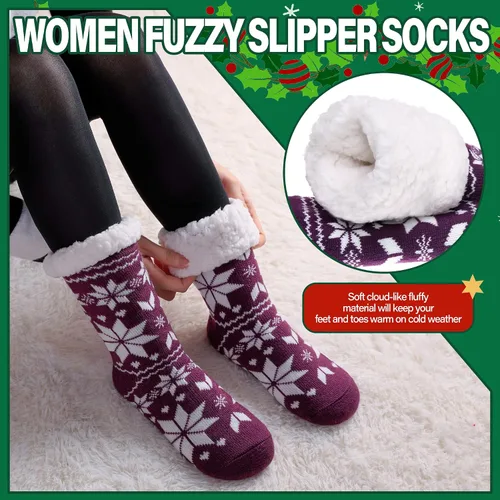 Miniatura 2 de Dosoni - Calcetines para mujer con forro polar suave y cálido invierno