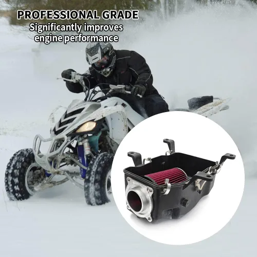 Miniatura 8 de Kit de filtro de aire del motor Motoparty para Yamaha YFM700 Raptor 2006-2021, 2013-2021 YFM700R & YFM700R SE, con adaptador de entrada y soporte