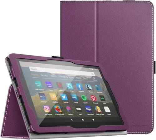 Miniatura 30 de MoKo - Funda compatible con la tablet Kindle Fire HD 8 y 8 Plus (10ª generación, versión de 2020), funda de soporte plegable y diseño delgado