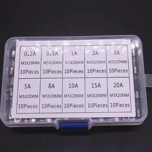 Miniatura 6 de VEGET - Juego surtido de 100 fusibles de vidrio de soplado rápido, 10 valores de amplificador de 0.197 x 0.787 in, 250 V, 0.2, 0.5, 1, 2, 3, 5, 8