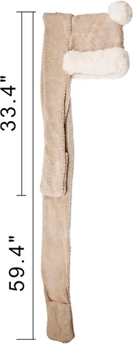 Miniatura 6 de Bellady Bufanda cálida con capucha para invierno, bufanda para la cabeza, calentador de cuello, gorro con capucha