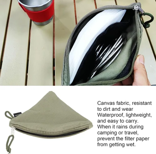 Miniatura 5 de Atyhao Soporte para filtro de café, bolsa de filtro de café en cono para viajes, picnic, campamento, senderismo, compatible con cafetera, 1 unidad