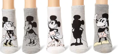 Miniatura 2 de Disney Mickey Mouse - Paquete de 5 calcetines invisibles para mujer Gris Multi