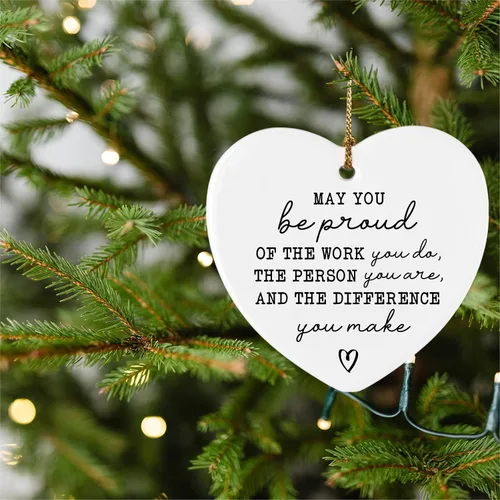 Miniatura 3 de Letrero de recuerdo con texto en inglés «May You Be Proud of the Work You Do the Person You Are and the Difference You Make Thank You», placa de Que