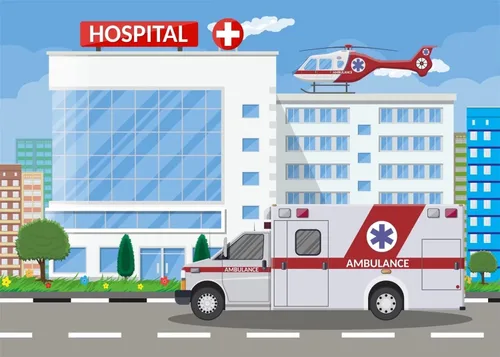Telón de fondo de fotografía hospitalaria de tela de 5 x 3 pies, ambulancia médica, hospital, enfermera, graduación, telón de fondo, día de