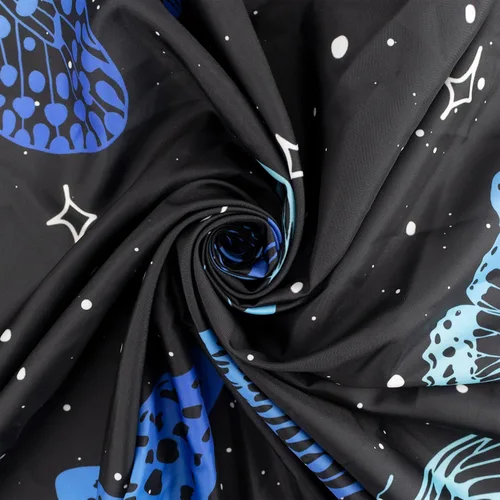 Miniatura 6 de HVEST Tapiz de mariposa para decoración de habitación, mariposas azules de fantasía en cielo estrellado, tapiz para colgar en la pared, tapiz negro