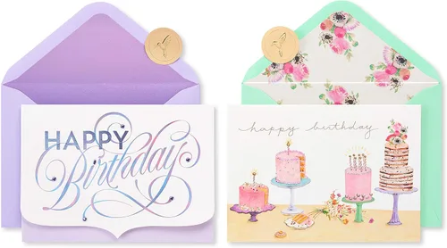 Miniatura 9 de Papyrus Tarjetas de cumpleaños, serpentinas y globos (2 unidades)
