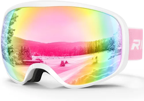 Miniatura 15 de Gafas de esquí de snowboard para hombres, mujeres, adultos, jóvenes, sobre gafas OTG/100% protección UV, antivaho/visión amplia