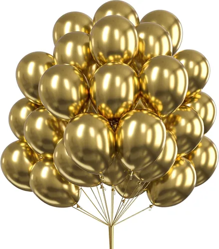 Miniatura 9 de 50 globos azules de 12 pulgadas y globos dorados 50 piezas de 12 pulgadas