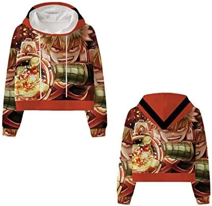 Miniatura 3 de Sudadera con capucha de anime Boku No Hero Anime para mujeres y niñas