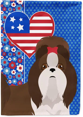 Miniatura 212 de Caroline's Treasures WDK5119GF - Bandera de jardín americana de Airedale Terrier de Estados Unidos, color negro y tostado, bandera decorativa