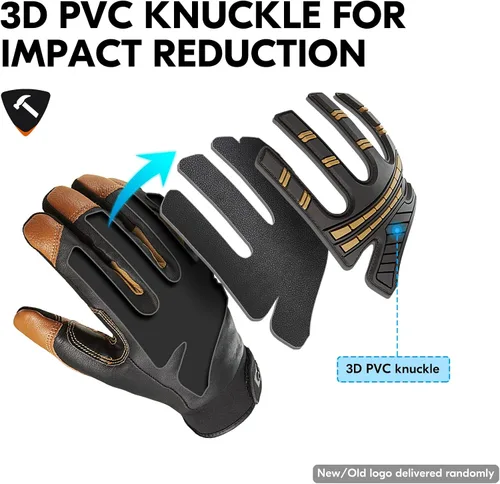 Miniatura 3 de Vgo... -4 ℉ o superior Guantes mecánicos resistentes al agua para invierno de alta destreza, antivibración, antiabrasión, pantalla táctil