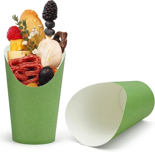 Miniatura 9 de CAMKYDE 50 soportes para papas fritas, 12 onzas, desechables, de papel, tazas de charcutería para todas las ocasiones (12 onzas)