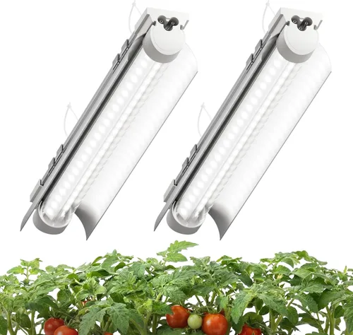 Miniatura 14 de Paquete de 8 luces LED de cultivo de 4 pies, 336 W (8 x 42 W) de alta intensidad de espectro completo luces de cultivo para interiores con alto Rosa