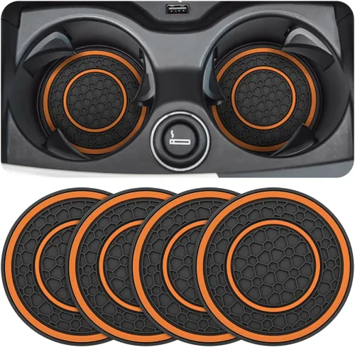 Miniatura 10 de Osilly Paquete de 2 posavasos de automóvil para portavasos de automóvil de 2.75 pulgadas, antideslizantes, antipolvo, universales, impermeables