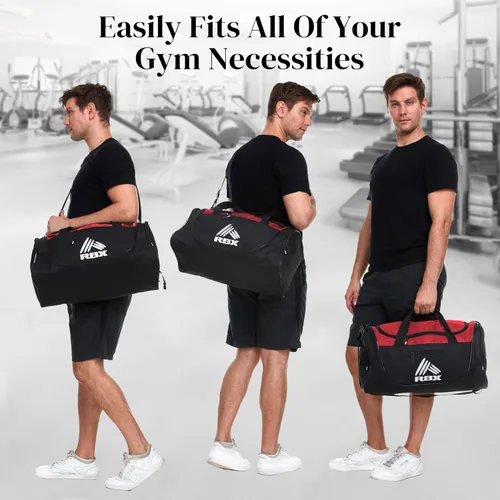 Miniatura 3 de RBX Bolsas de gimnasio para hombres, pequeña bolsa de gimnasio para mujeres con compartimento para zapatos, bolsa de lona para viajes, bolsa