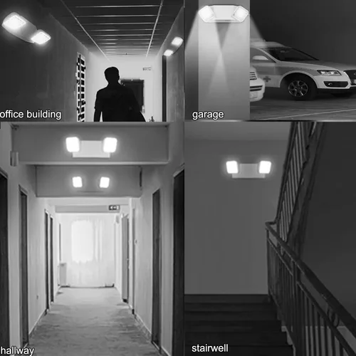 Miniatura 7 de Paquete de 24 lámparas de emergencia, luces de emergencia comerciales con batería de reserva, luz de emergencia LED ajustable de 2 cabezales