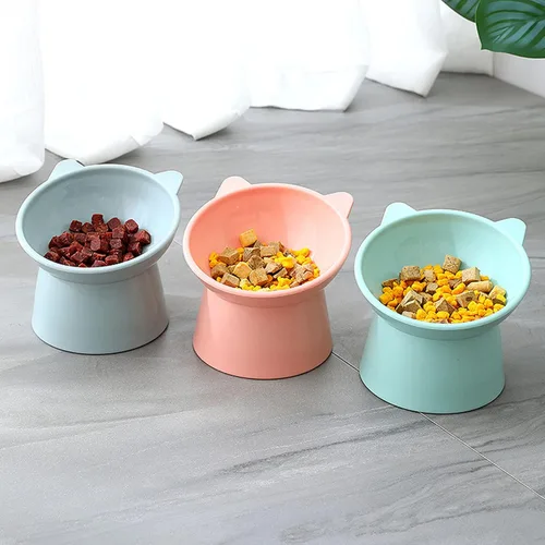 Miniatura 6 de Cuenco Elevado Inclinado para Comida de Gatos - Cuencos para Gatos Amigables con los Bigotes Anti Vómito Cuencos de Alimentación Inclinados Lindos