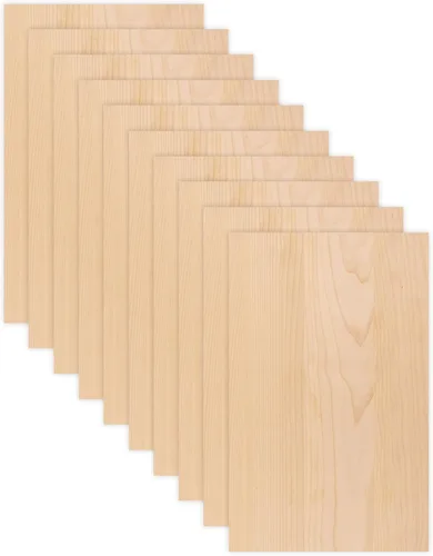 10 hojas de aliso de 12 x 19 pulgadas | 0.197 in 1/4ª pulgada, núcleo de MDF, grado A1 premium, una cara, lista para Glowforge, sin terminar, Aliso
