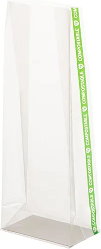 Miniatura 11 de Restaurantware Bolsas para Sándwich de Sellado Térmico de Fondo Plano Bolsas de Alimentos Sellables al Calor - Bolsa con Fuelle con Inserto de Papel