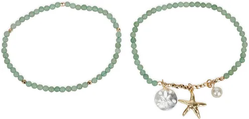 Miniatura 8 de Juego de 2 piezas elásticas para mujer con diseño de estrellas de mar y dólar de arena Colección SPUNKYsoul