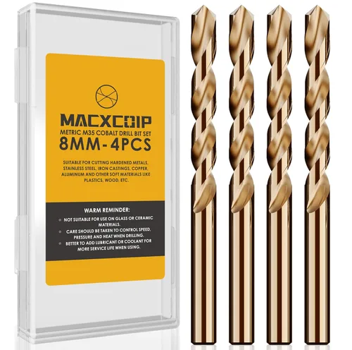 Miniatura 14 de Metric - Juego de 16 brocas de cobalto M35, brocas de cobalto HSS de 0.197 in, para metales endurecidos, acero inoxidable, hierro fundido