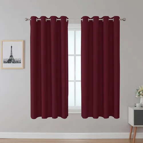 Miniatura 20 de Fire Retardant Blackout Curtains, Grommet Top, NFPA 701 Certified Flame Resistant Drape, Room Darkening for Dorm/Classroom, 2 Panels, Navy Blue